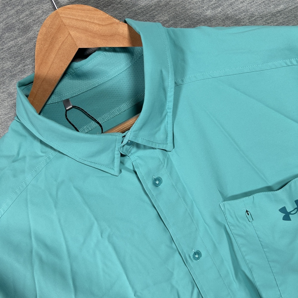 Under Armour Drift Tide 2.0 Shirt Mens 2XL Turquoise Moisture Wicking Outdoor